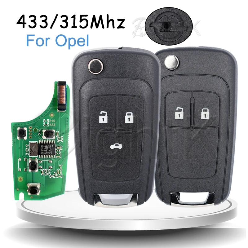 

315/433Mhz Remote Control Key Fob for Opel Vauxhall Astra H Corsa D Meriva B Vectra C G4-AM433TX 2 3 Buttons Flip Smart Car Key