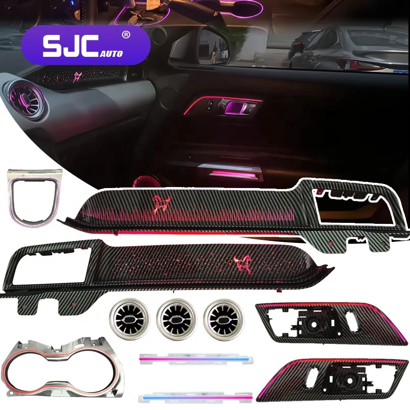 NewSJC Upgrade Car Ambient Light for Ford Mustang 2012-2022 Car Interior 256 Colors Led  Light Car Accessories Interior Decorati