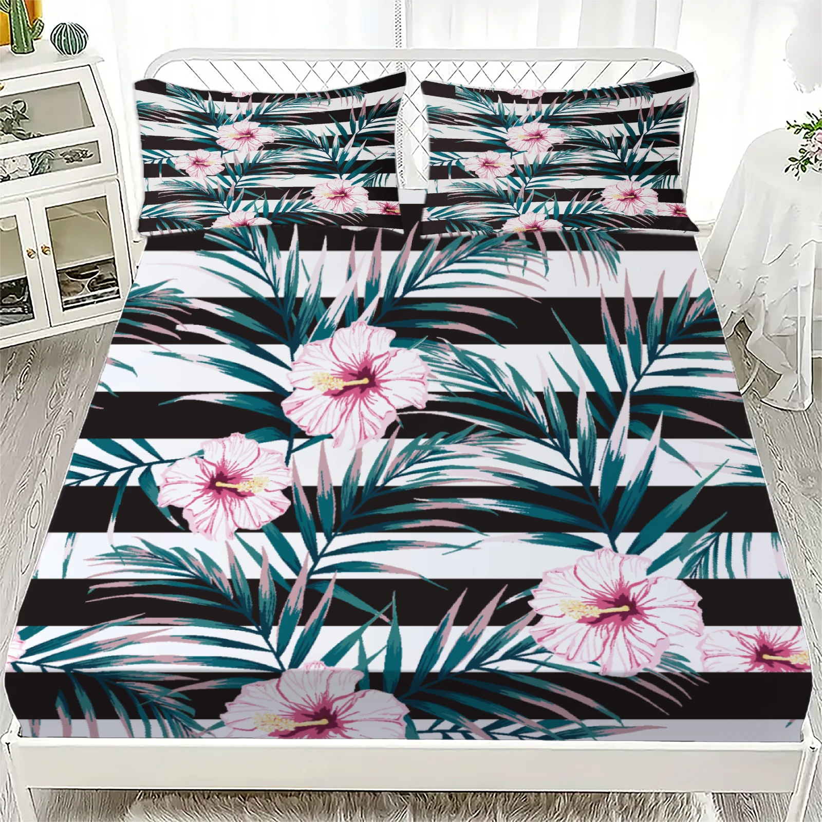 3Pcs Fitted Sheet S…