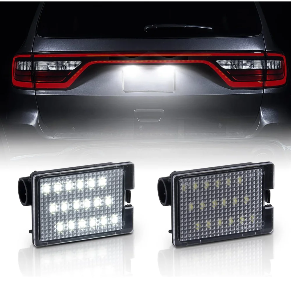 

MOVOTOR 2PCS LED License Plate Light Lamp Rear Tag Light Assembly For 2014-2021 Dodge Durango Pickup Truck