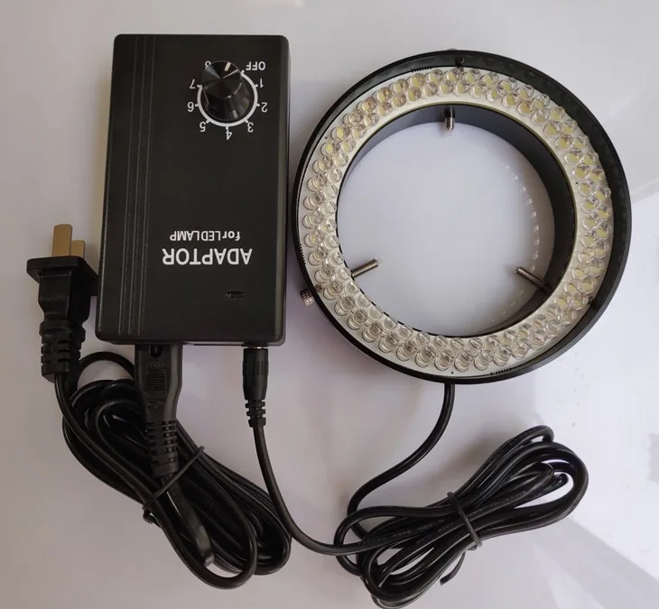 Large Inner Diameter 82MM Microscope LED Light Source Machine Vision Light Source Ring Adjustable Light Source 96 Lamp Beads