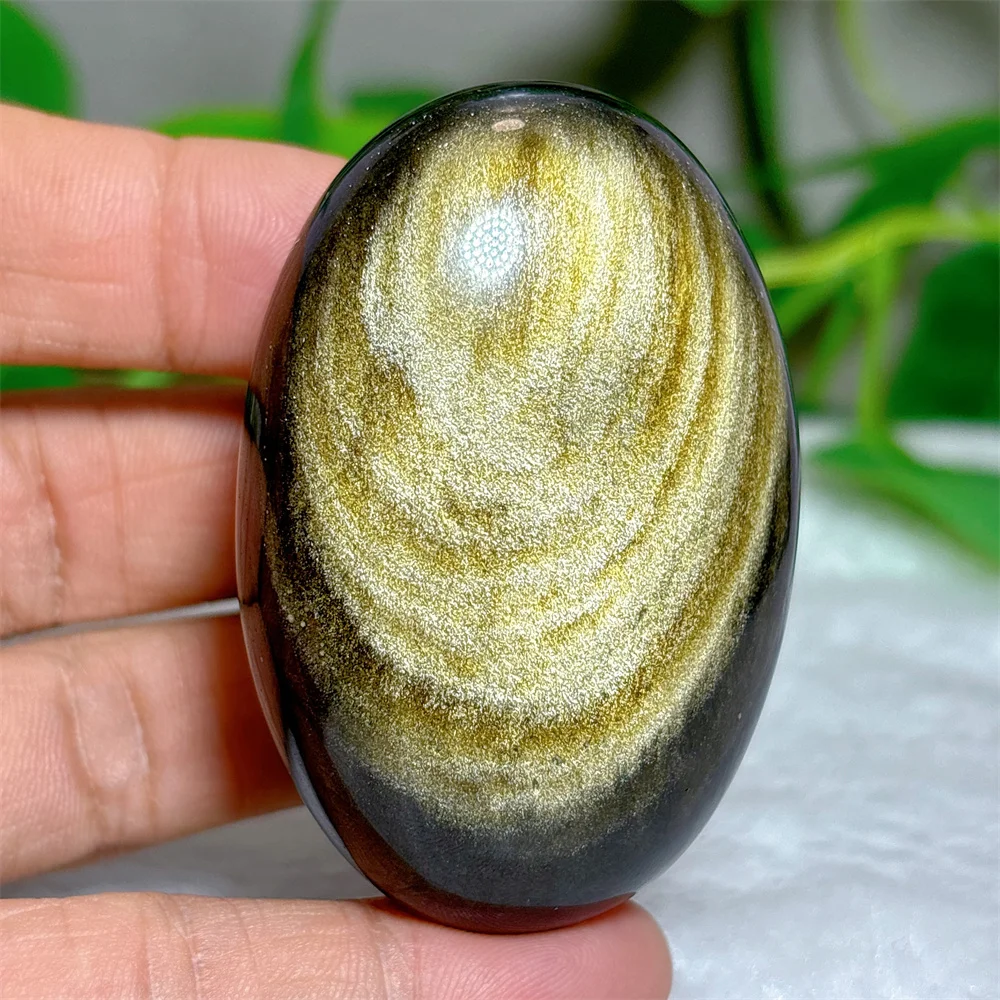 Gold Obsidian Palm Crystal Natural Stone Quartz Stone Minerals Home Decoration Reiki Craft Gifts Energy Healing  Spiritual Love