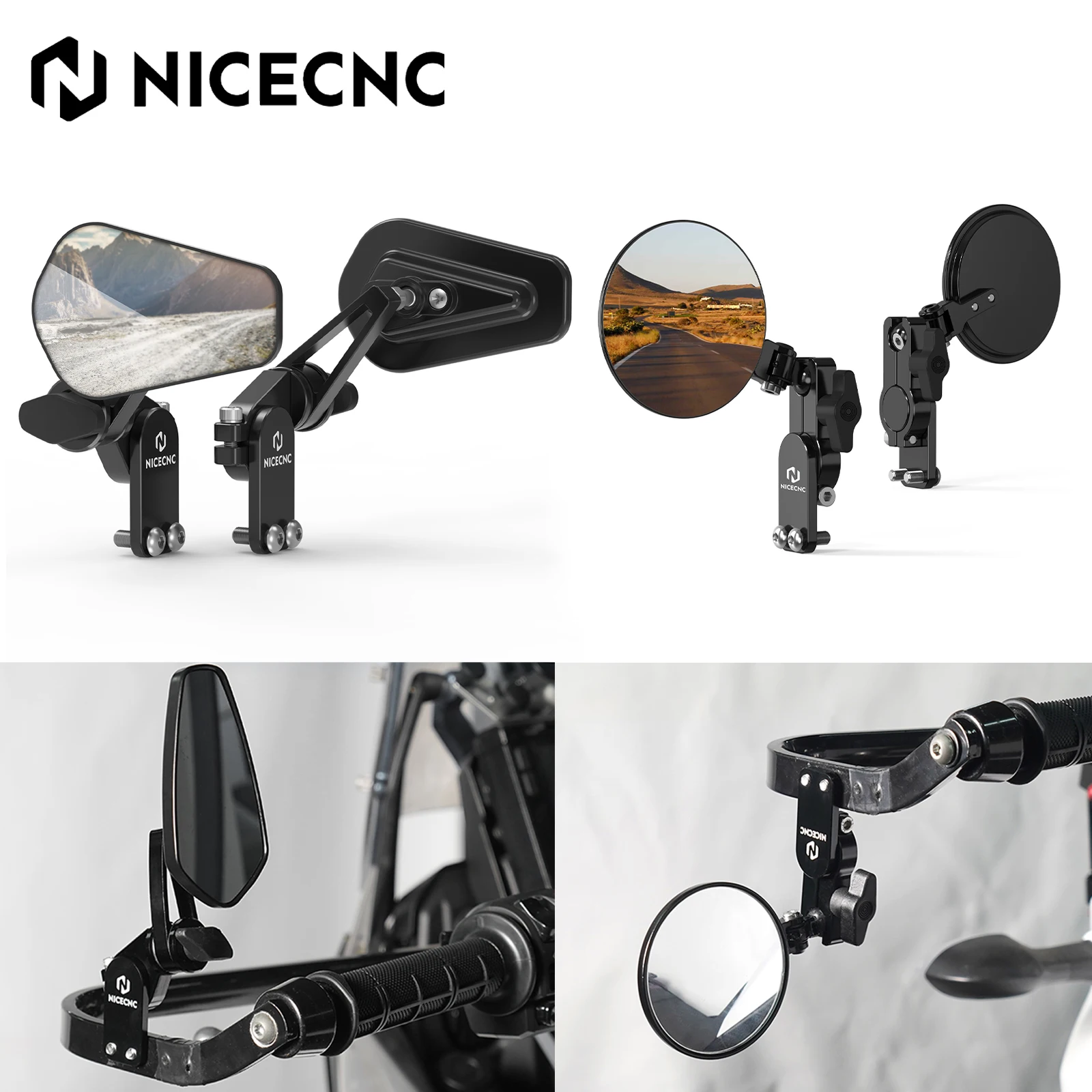 

Universal Rearview Mirrors Quick Flip For KTM Yamaha Honda Suzuki Kawasaki BMW Ducati Triumph husqvarna Handguard Side Mirror