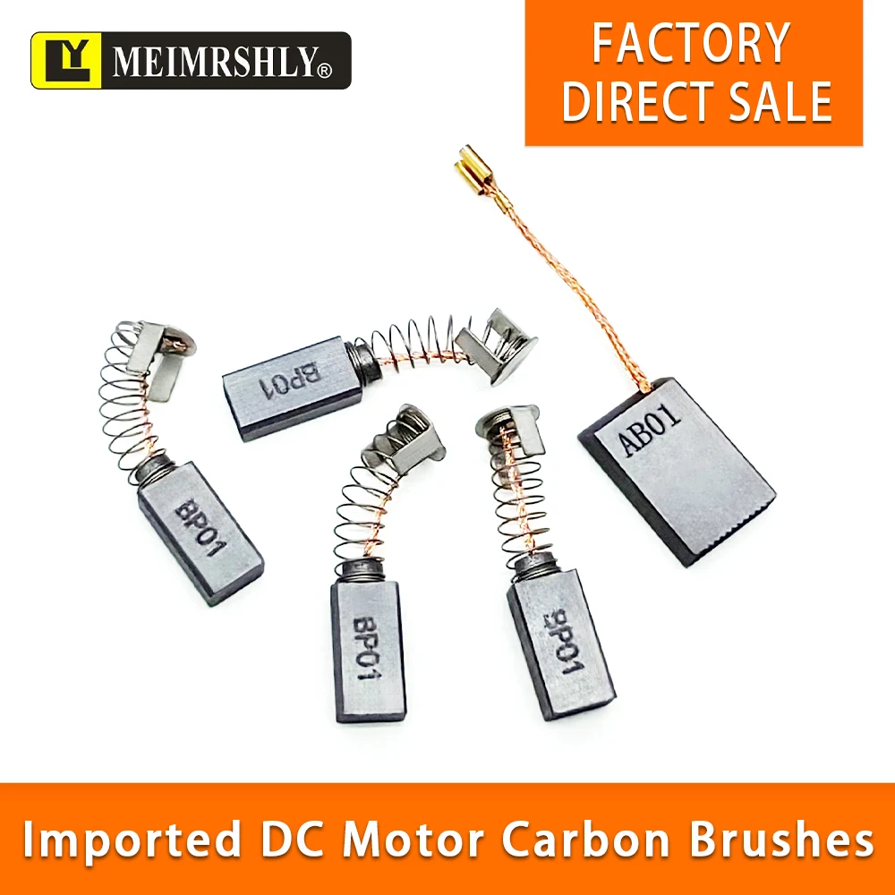 20Pcs  AB01 BP01 carbon brush  DC motor and electric tool for AB01 speed measuring motor MEIMRSHLY