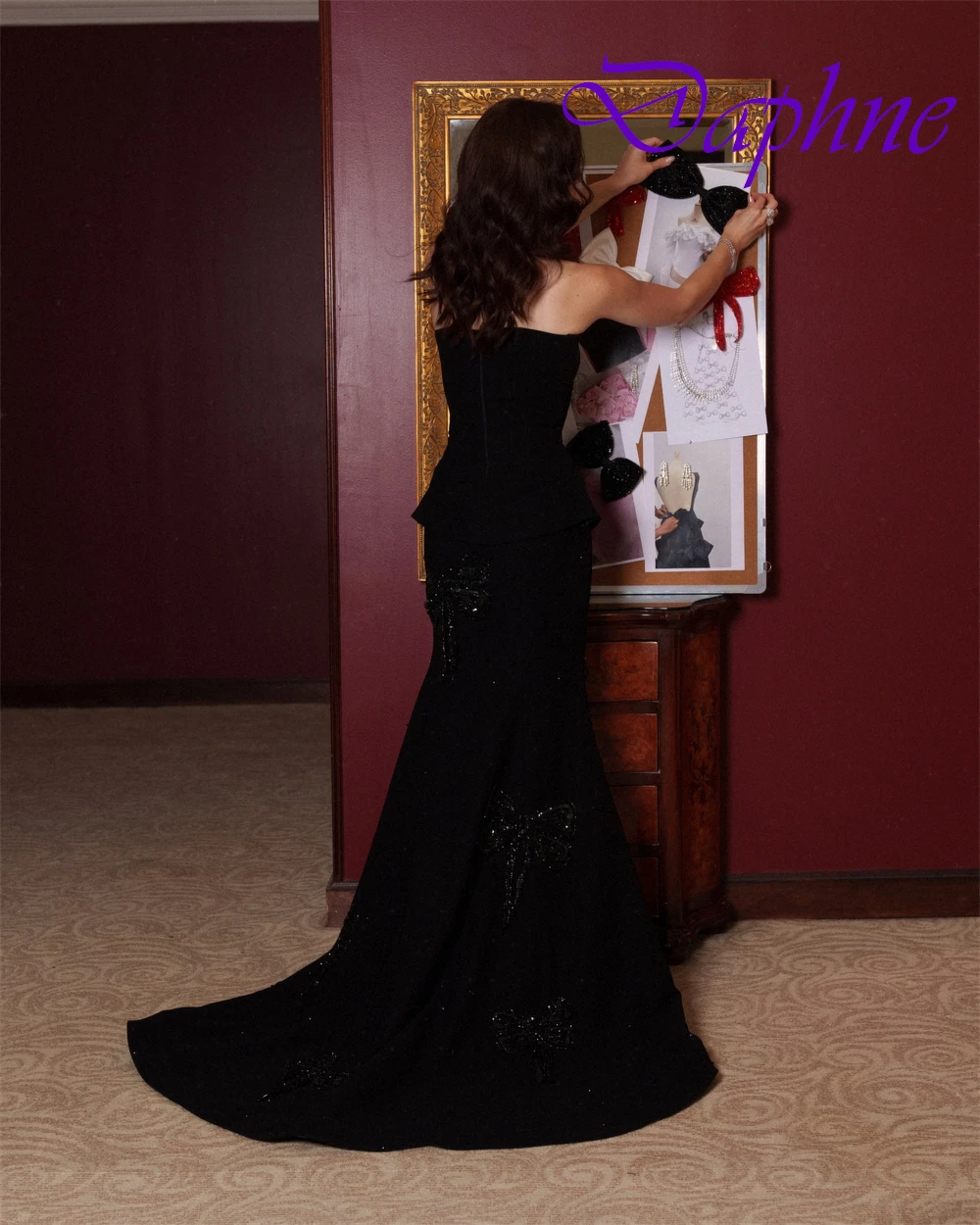 Robe de soirée gracieuse sans bretelles personnalisée, Jersey exquis, robes de bal sirène, Train de balayage formel, robes d'occasion spéciale