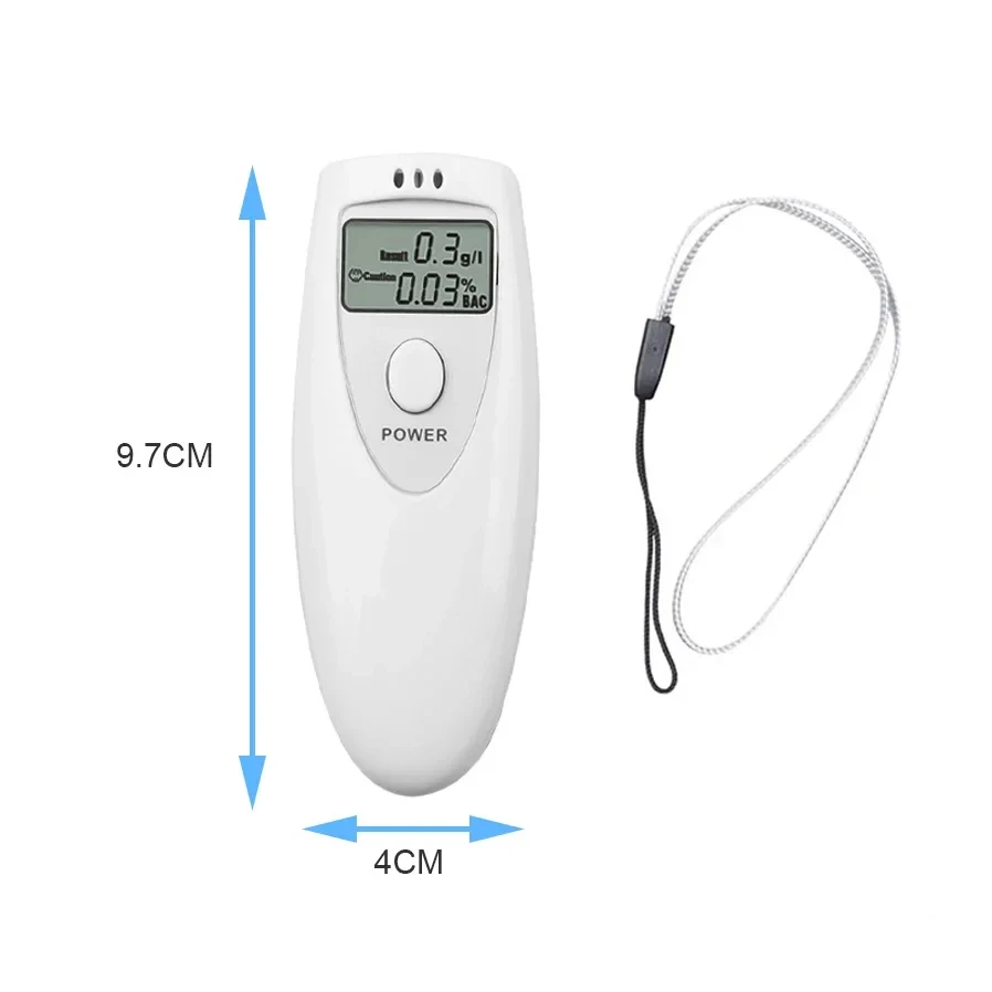 No Contacted Digital Alcohol Tester Portable Breath Alcohol Analyzer Breathalyzer Detector Alcohol Detection LCD Screen