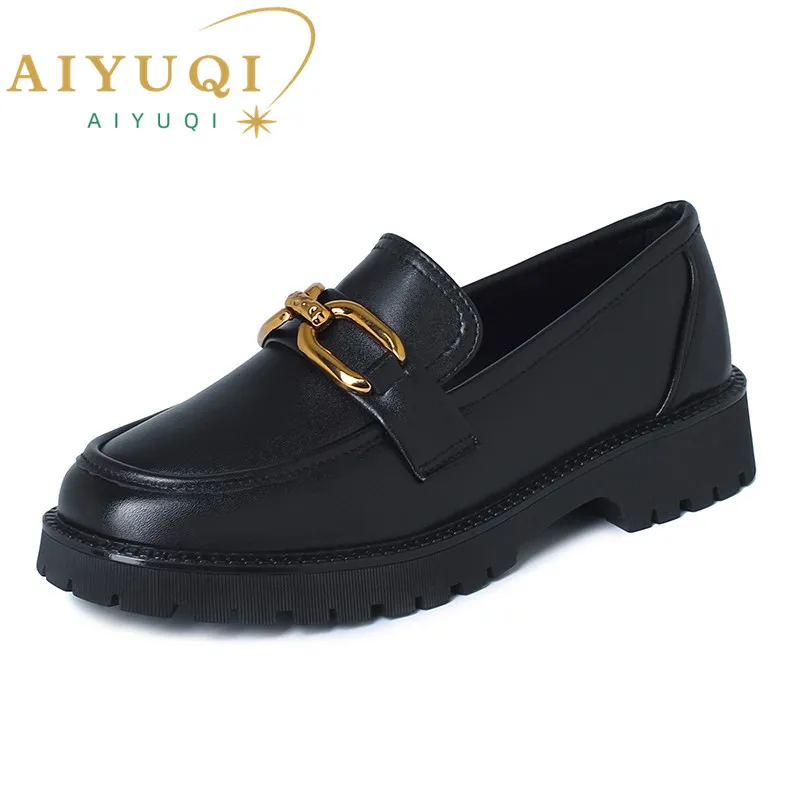 AIYUQI Loafers Shoes Women large size 41 42 43 Spring Leisure Lady Footwear Chunky Slip On  Shoes for Women