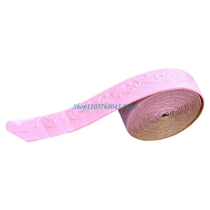 R53F Decorative Adhesive Foam Molding Trim 10m Length Corner Strips for Ceiling Wall Luxurious 3D Floral Pattern