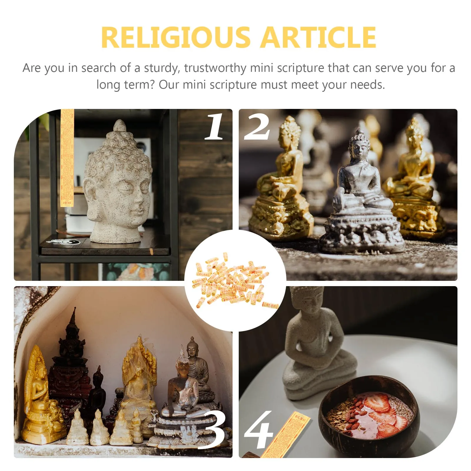 

50 рулонов мелких Священных Писаний Религиозные предметы Миниатюрные свитки Портативная поставка Компактная легкая катушка