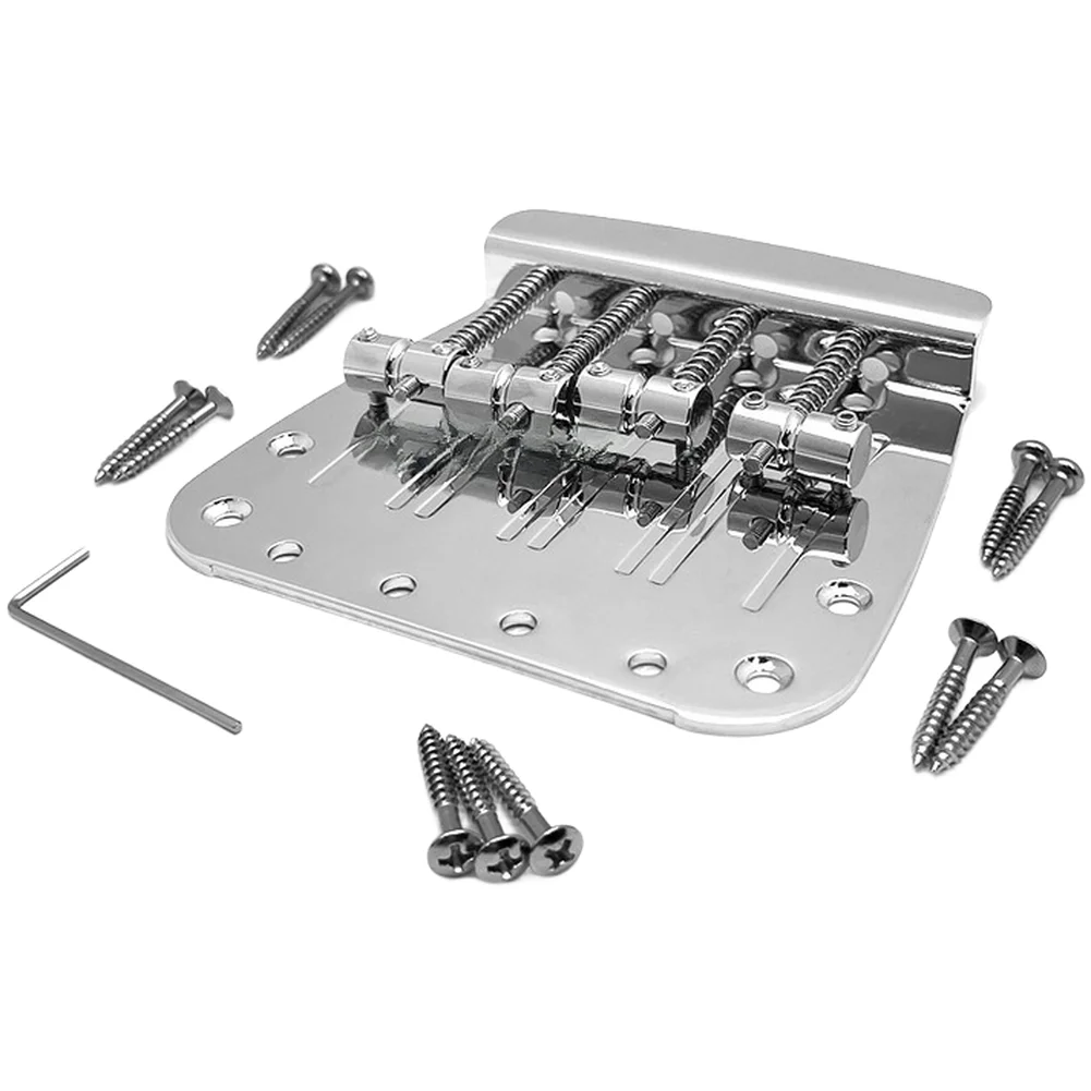 for-live-music-shows-4-string-bass-bridge-chrome-plated-bridge-enhanced-bass-resonance-precise-string-alignment