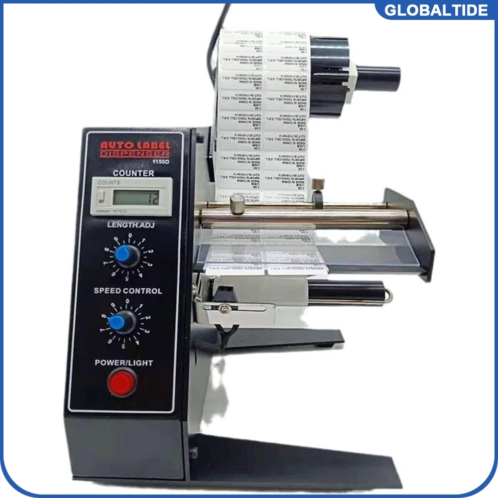 Auto Label Dispenser Device Automatic Sticker Separating Machine AL-1150D NEW Digital Control 4-140mm Label stripping machine