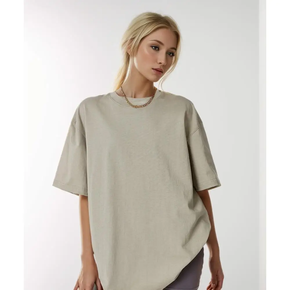 Dimanaf 2024 New Summer Women Cotton T-Shirt Basic Short Sleeve Loose Casual O-Neck Big Tops T-Shirt New