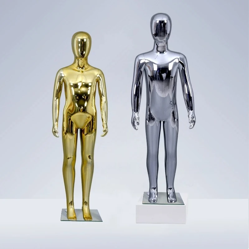 High Quality Electroplated Kids Mannequin, Full Body Child Dummy for Big Children Clothing Window Display