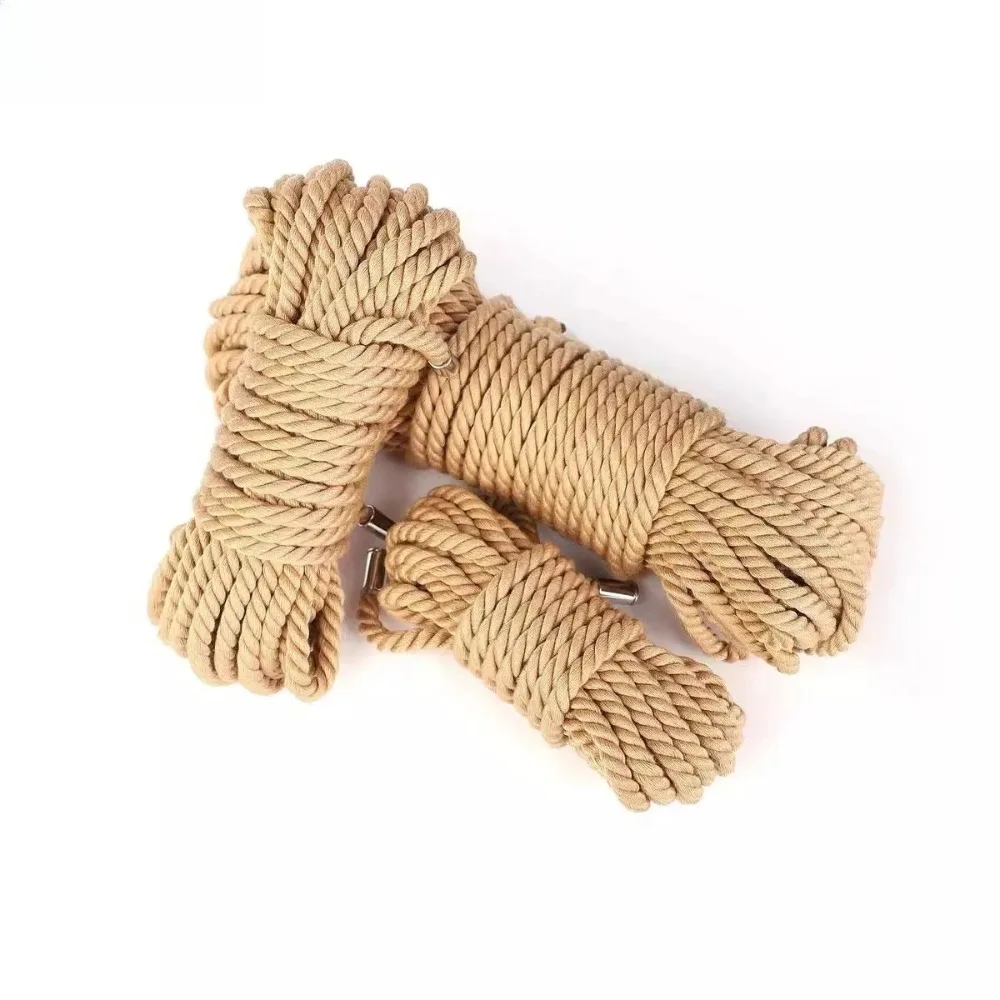 Shibari Kinbaku Japanese Bondage Rope, Treated Natural Jute Skin-Safe BDSM Restraint Rope for Body Tying