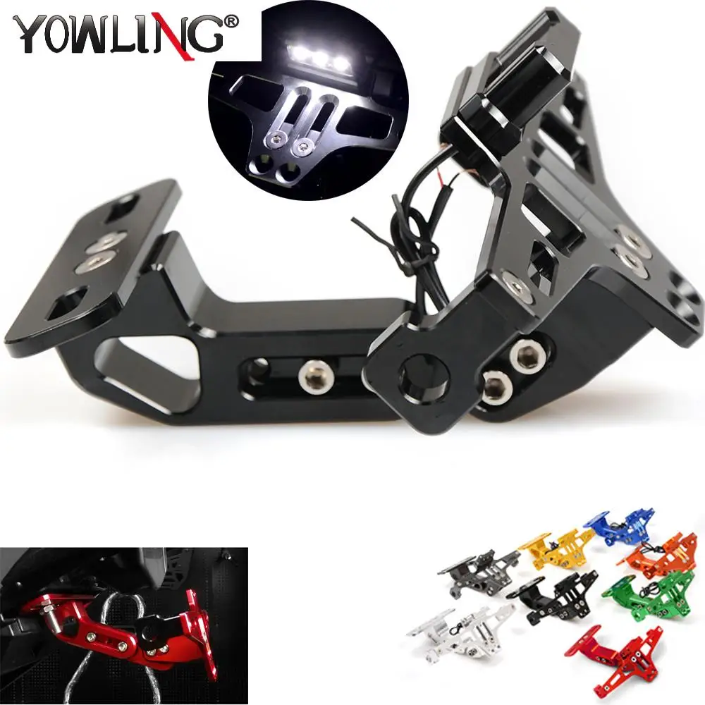 For BMW K1200R K1200R SPORT K1200S R1200R R1200RT S1000RR  Motorcycle License Plate Bracket Licence Plate Holder Frame Number