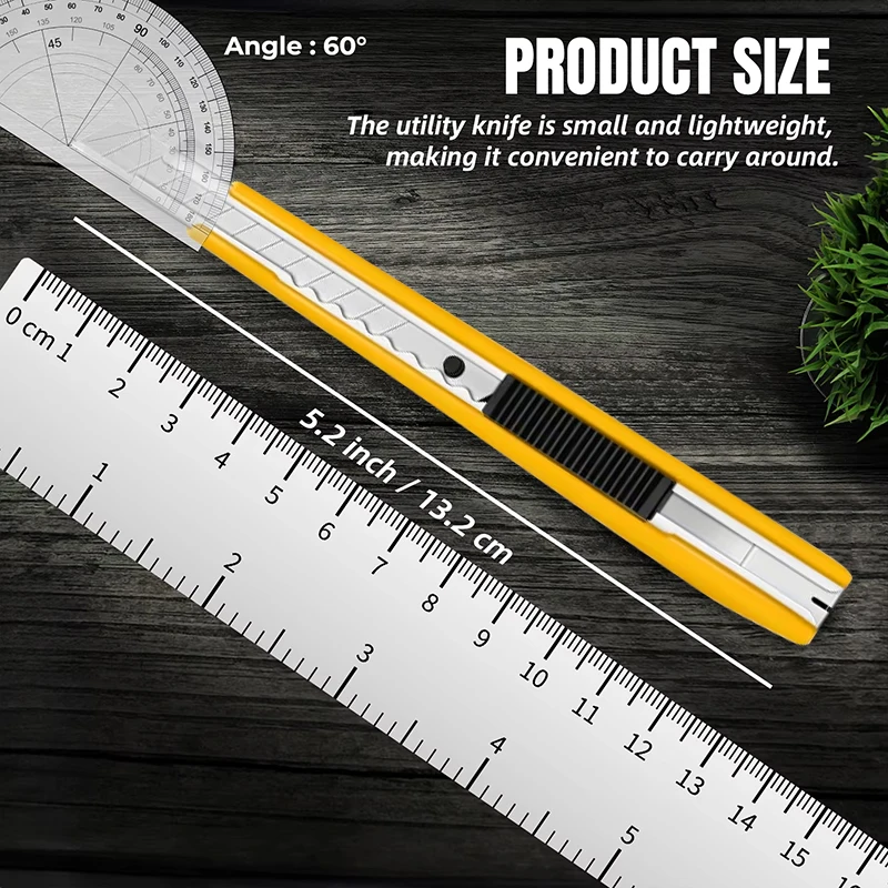 4/24 Pack Box Cutter Retractable, Utility Knife 9MM Wide Snap-Off Blades, Exacto Knife for Cutting Box, Wrapping, Cardboard