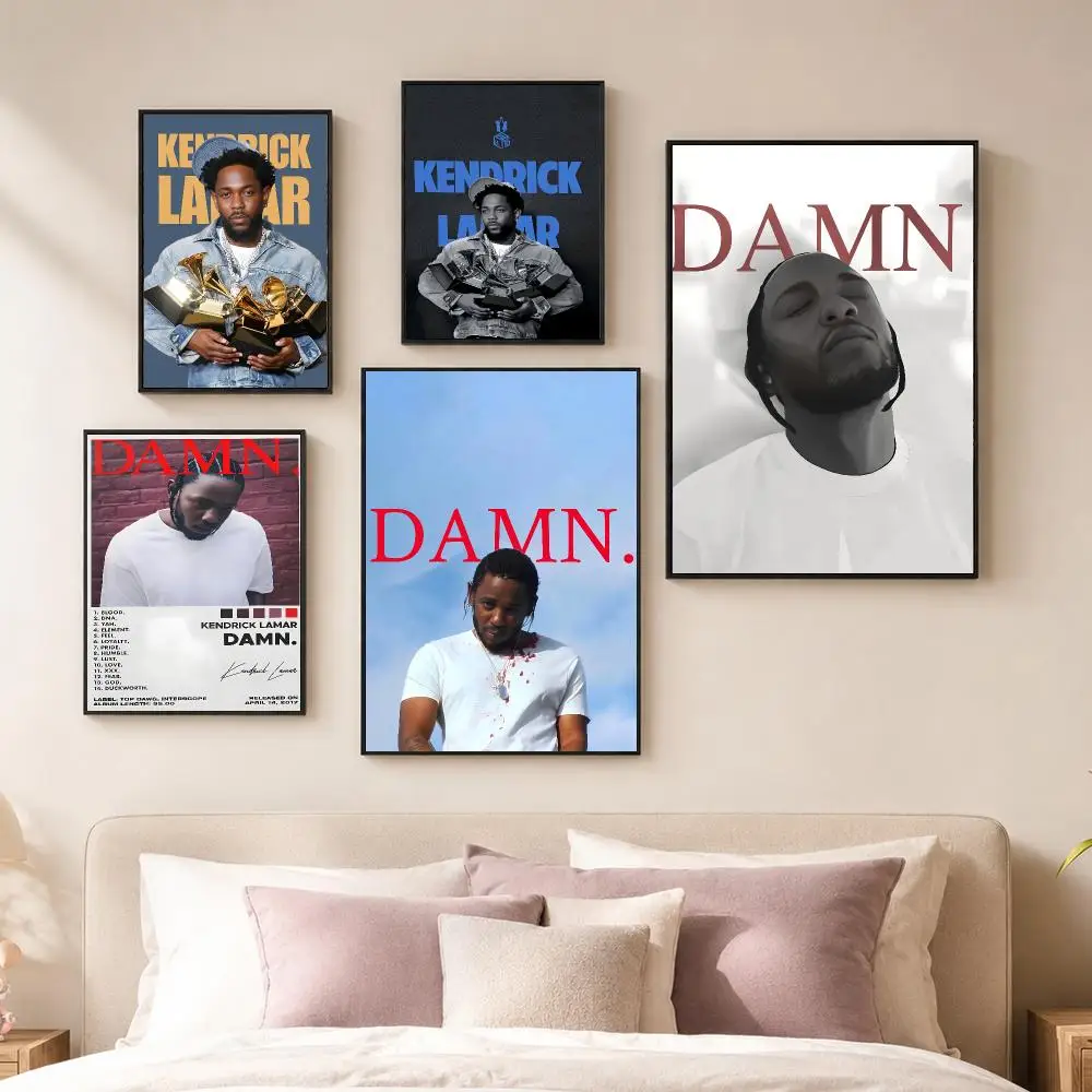 Rapper K-Kendrick Lamar  Poster Vintage PP Paper Wall Art Home Decor Print for Bedroom Living Room Aesthetic Gift