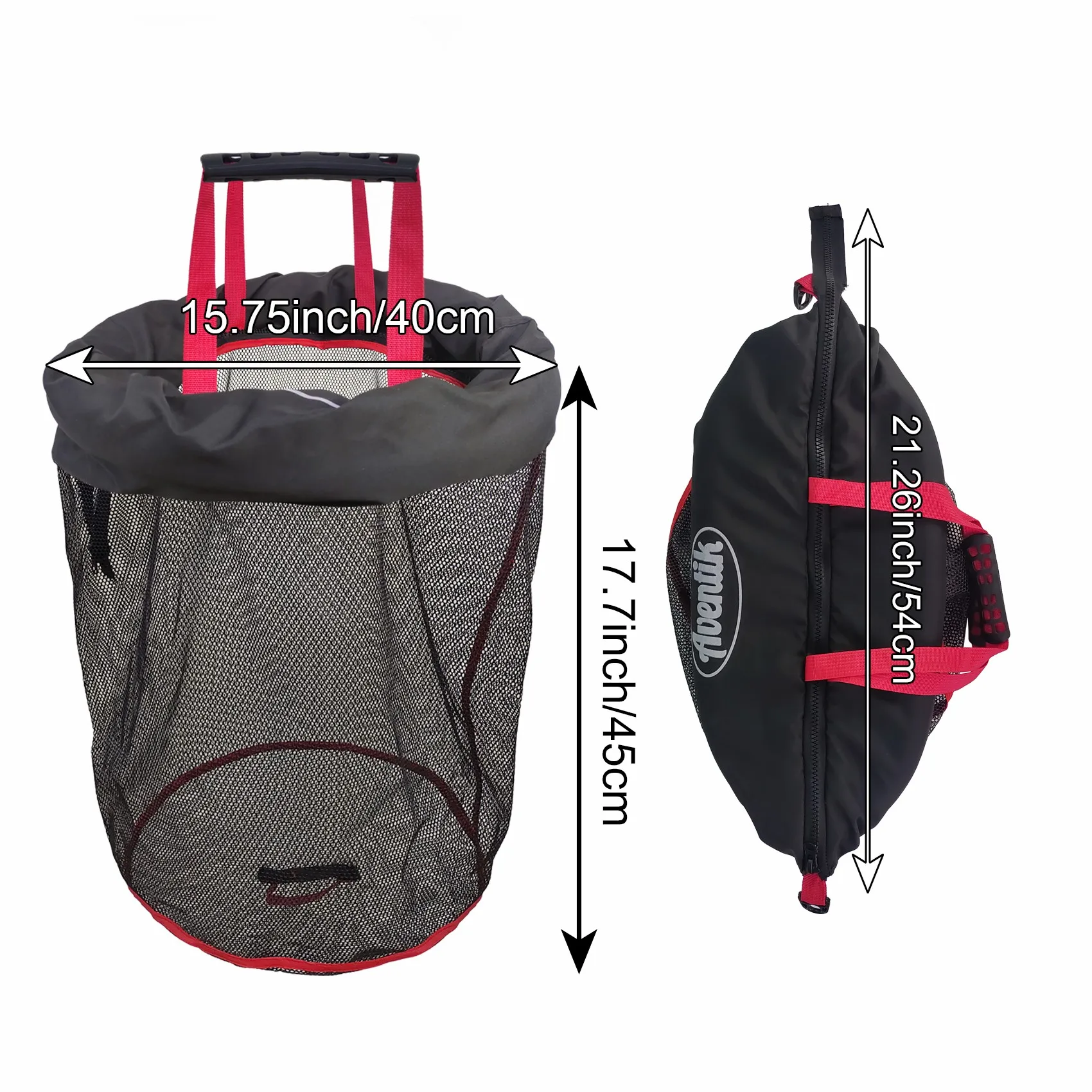 

Aventik Floating Fish Basket Live Well Bag with Reinforced Rubber Mesh, Foldable Fishing Net for Boats, Kayaks & Canoes