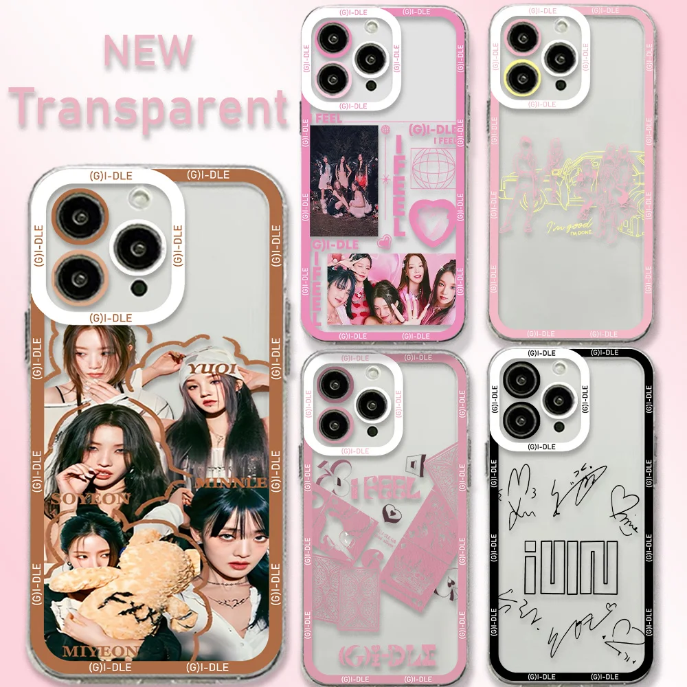 

Kpop G-GIDLE I FEEL Phone Case for IPhone 15 14 13 12 11 Mini Pro Max X XR XSMax 6S 6 7 8Plus SE20 Transparent Cover