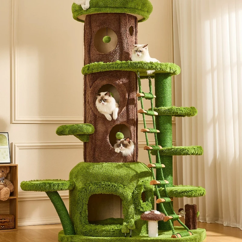 

Shu Cong Lin Paradise Cat Climbing Frame, Cat Bed, and Cat Tree Integrated Large Tree Tower