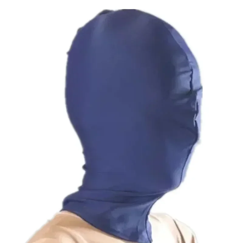 

Classic Halloween Costumes Dark Blue Spandex Head Hood Tights Unisex Fetish Zentai Suit Can Custom Colors