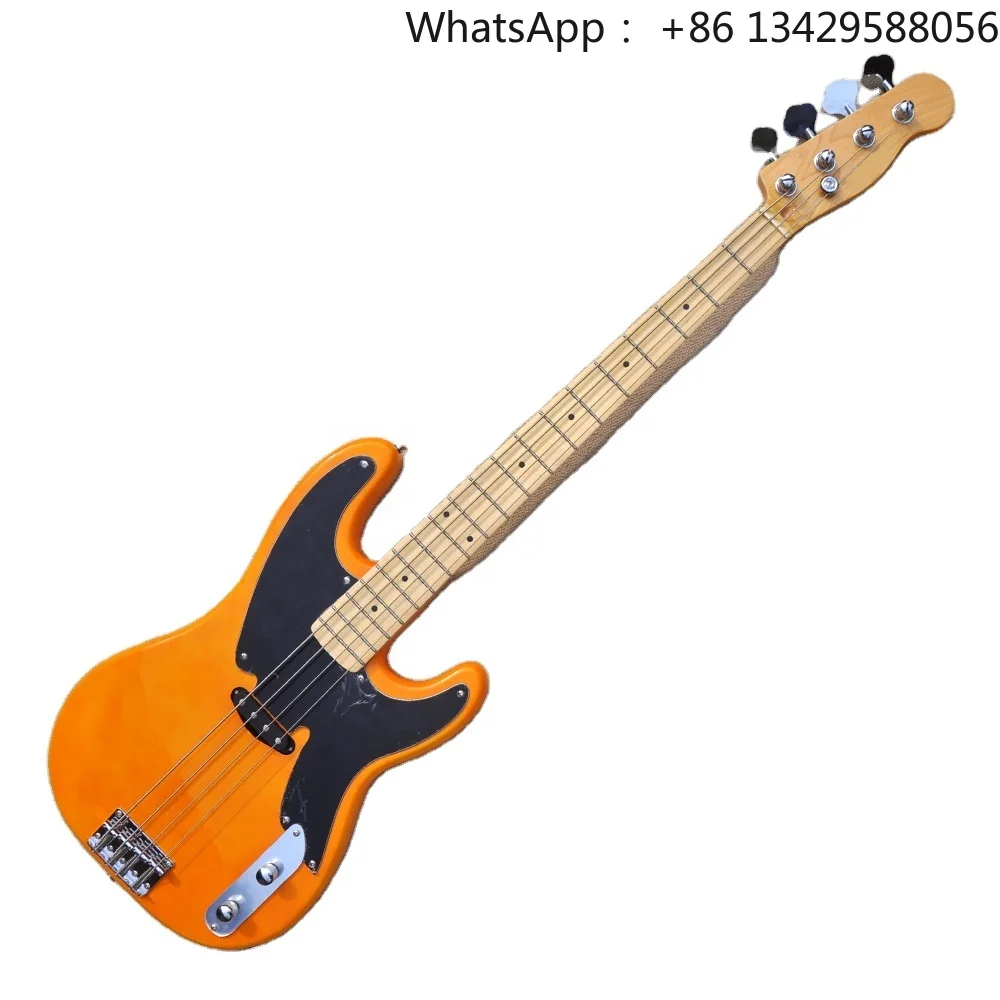 Flyoung Cheap Chinese Electric Bass Guitar Yellow Electric Bass Guitar 4 Strings Bass
