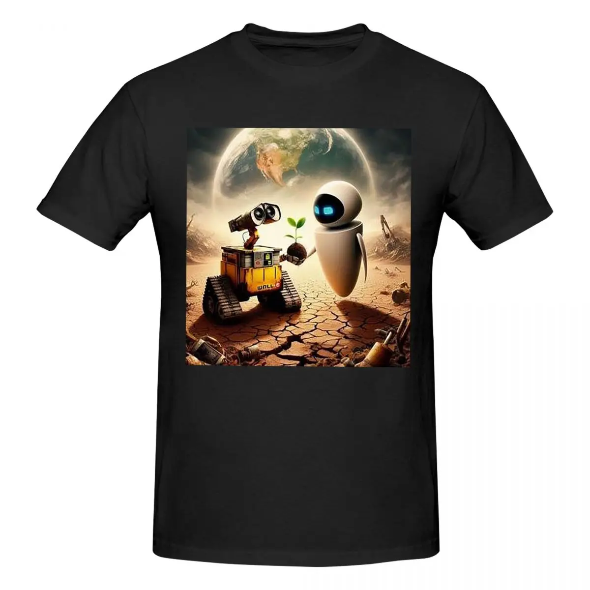 WALL-E T-Shirt for Men Cotton Plus Size T Shirts Men's Short Sleeve Crew Neck Summer Clothes Tops S-6XL