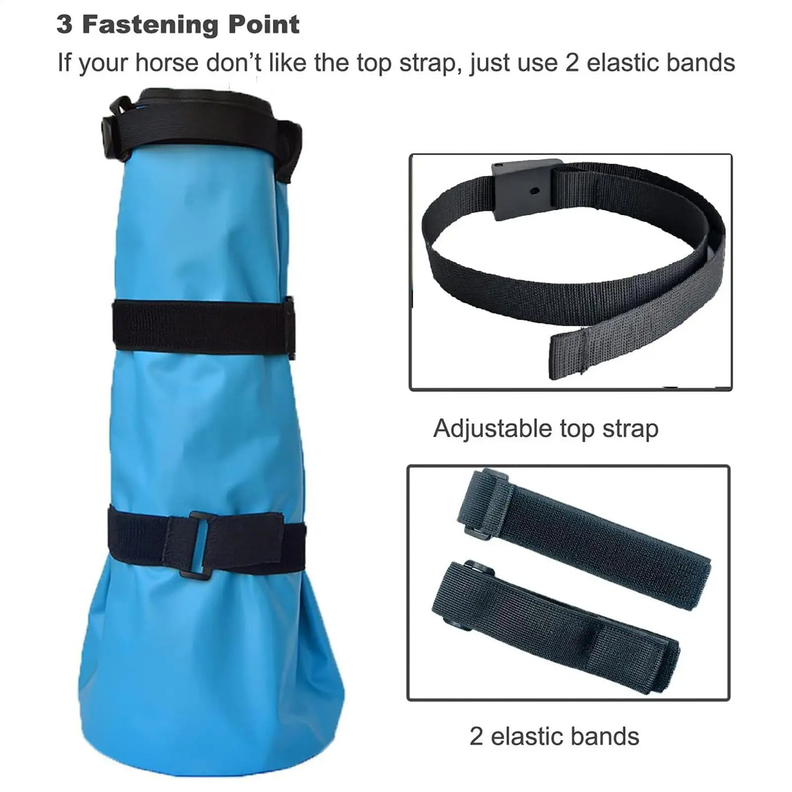 أحذية حافر للخيول حوافر الرعاية دلو مع وسادة إيفا كيس تمرغ الحافر مع الأشرطة لكشك المراعي المستقرة مزرعة الرعاية اليومية #3