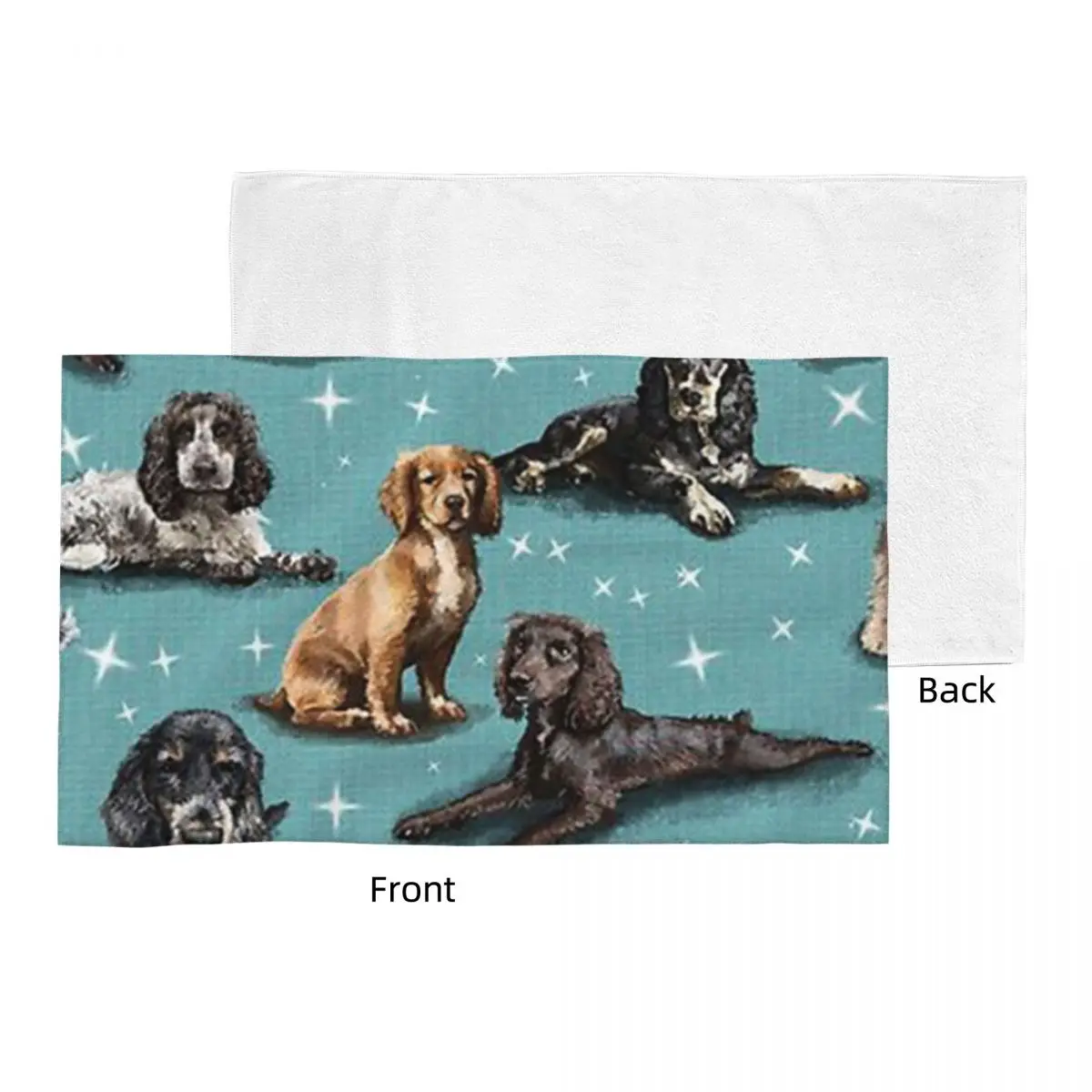 Custom The Cocker Spaniel Soft Face Towel Quick Dry Pool Bath Cotton Towels Breathable