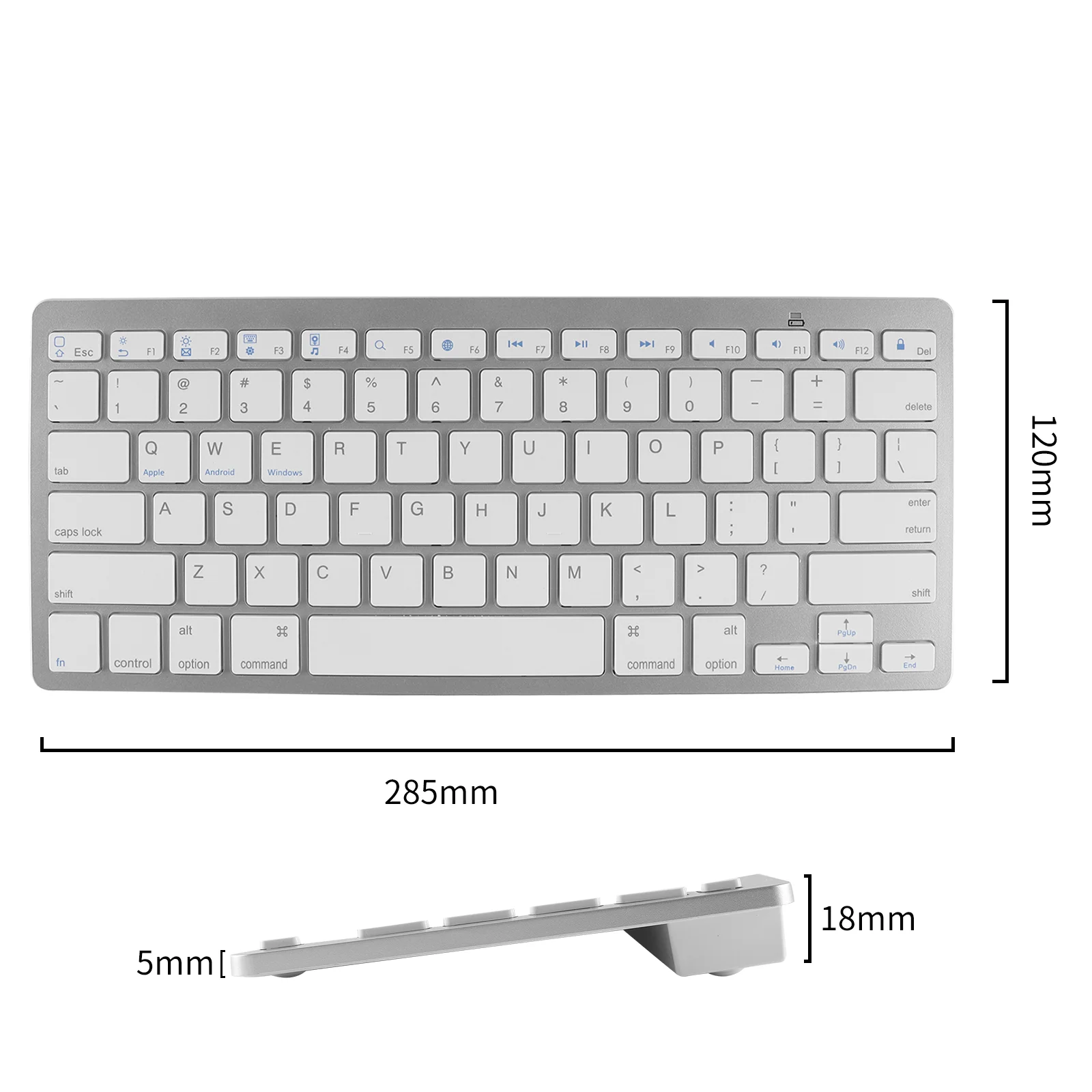 Imagem -03 - Conjunto de Mouse e Teclado sem Fio Bluetooth Ultra Fino Mini Portátil 78 Teclas Teclado Combo de Ratos Windows Laptop Imac Office