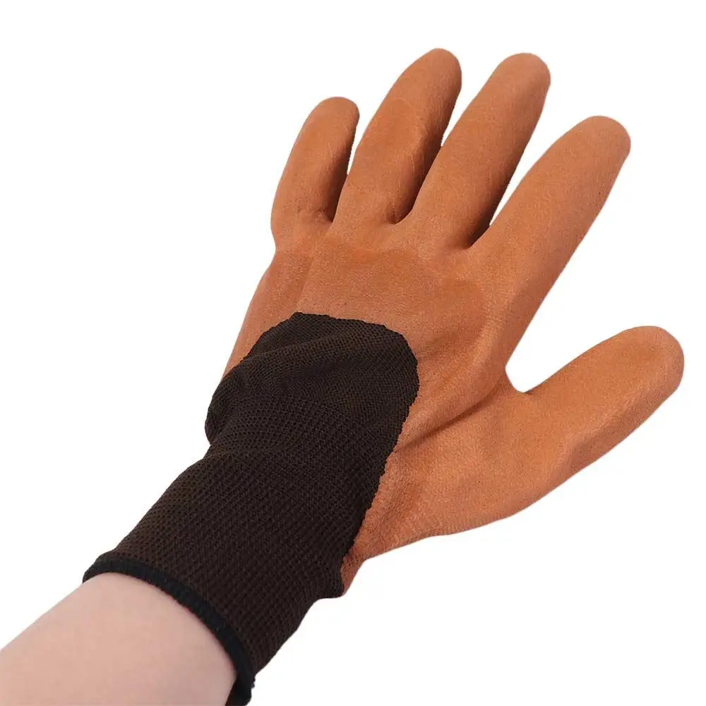4Pairs Latex Material Gardening Gloves Permeable Fabric Prick-proof Design Prick-proof Gloves Comfortable Lightweight