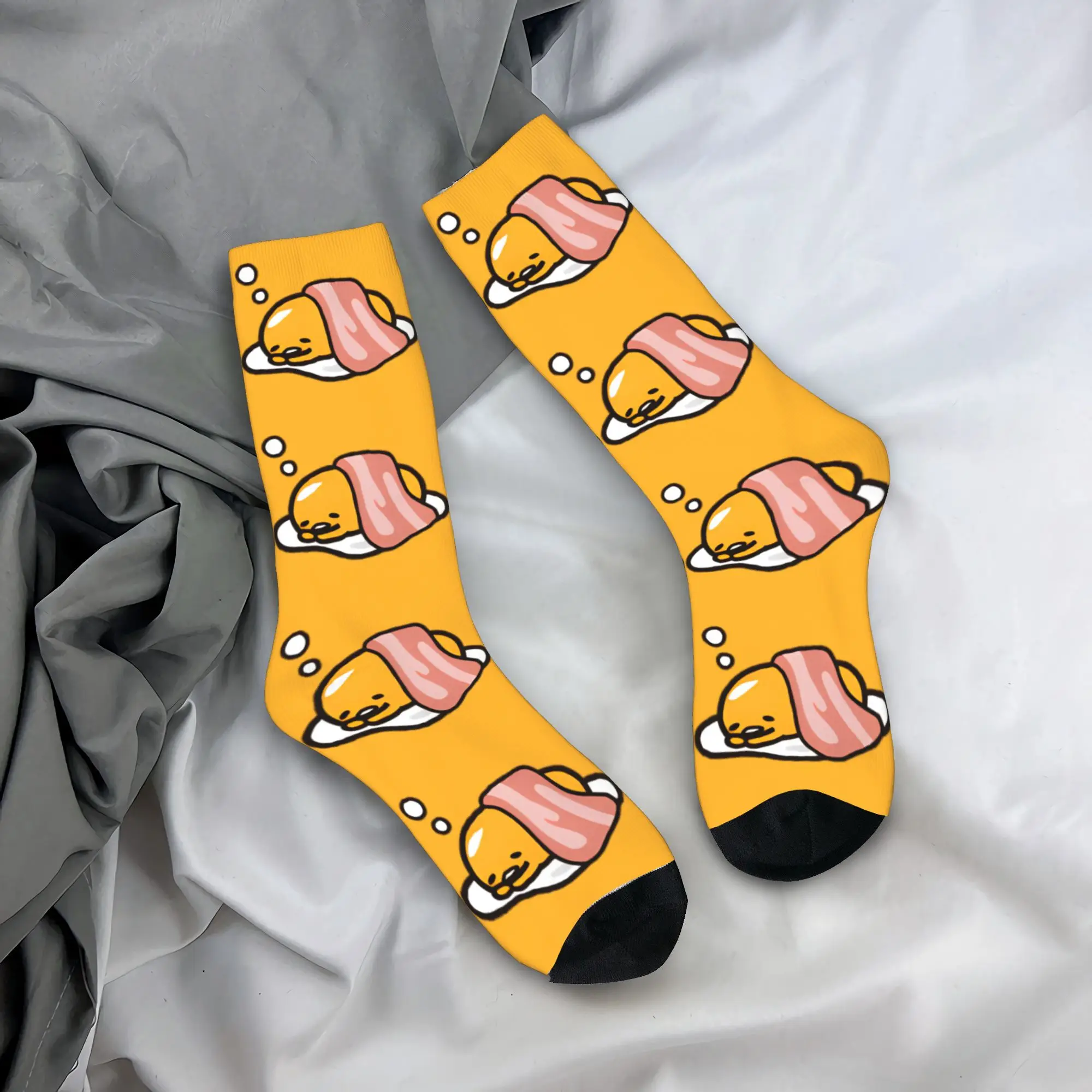 

Gudetama Animated Stockings Vintage Socks Unisex Men High Quality Socks Autumn Running Sports Graphic Non-Slip Socks Gift