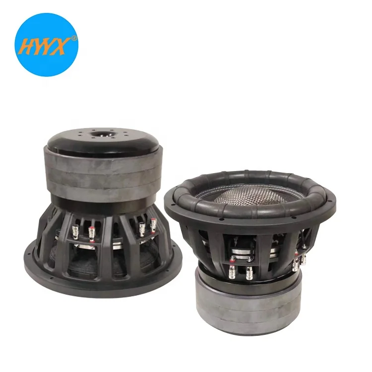 12-Inch 8 Layer Coil Quad Speaker 1275-128 4-Inch Aluminium Frame 3000WRMS Car Audio Single Coil OEM Paper Cone Material Dual