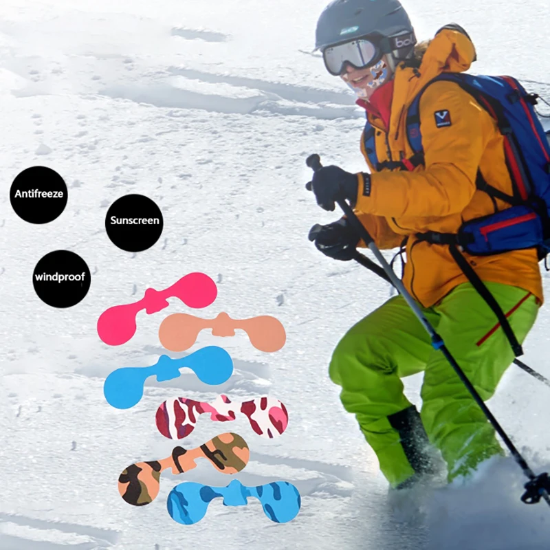 Winterski Antivries Gezichtsstickers Buitenrijden UV-bescherming Kinesiologie Tape Spierpatch