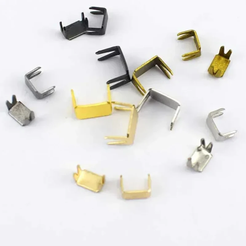 50/100Pcs Non-slip Metal Zipper Stopper End Locks For 3# 5# 8# Nylon Zippers DIY Instant Fix Zip Repair Kit Replacement