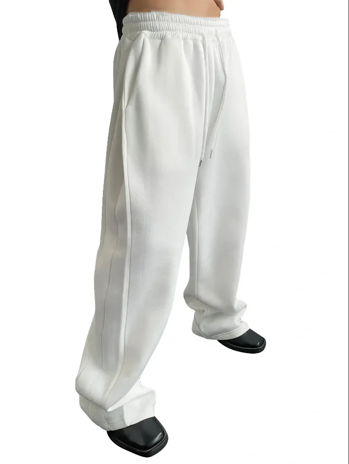 2025 pantalons de survêtement à jambes larges pour femmes, pantalons de survêtement pour hommes et femmes, cordon de serrage à la taille jambe droite ample décontracté s grands pantalons L-3XL