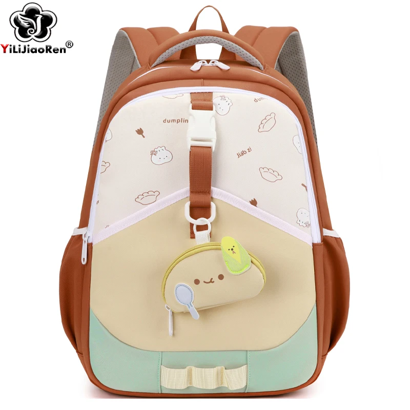 Cute Backpack for Boy Gril Students Large Capacity School Bags Lightweight Book Bag Waterproof Nylon Daypack Outdoor Travel Bag