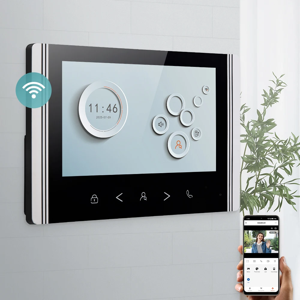 HOMSECUR XM715D Tuya App Indoor Monitor for HDS Video Door Phone Intercom Doorbell