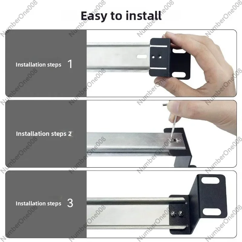 Industrial-grade Adjustable Rail Rack Mount Bracket for Network Cabinets - Ideal for Switches, Transceivers, and Power Supplies - view 4