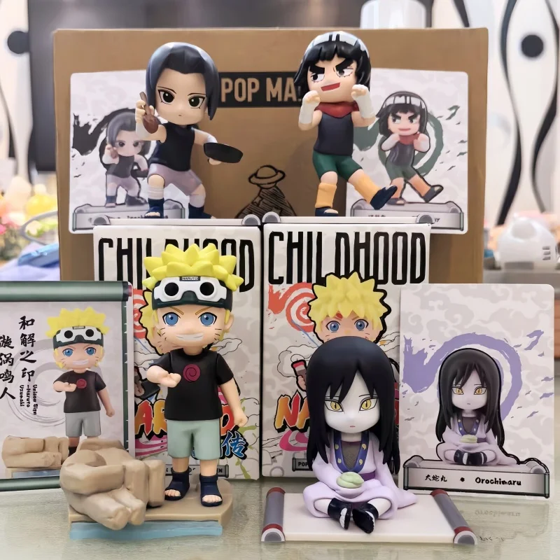

New POP MART Original Naruto Shippuden Series Kawaii Anime Figure Blind Box Desktop Decoration Model Tide Play Collectible Gift