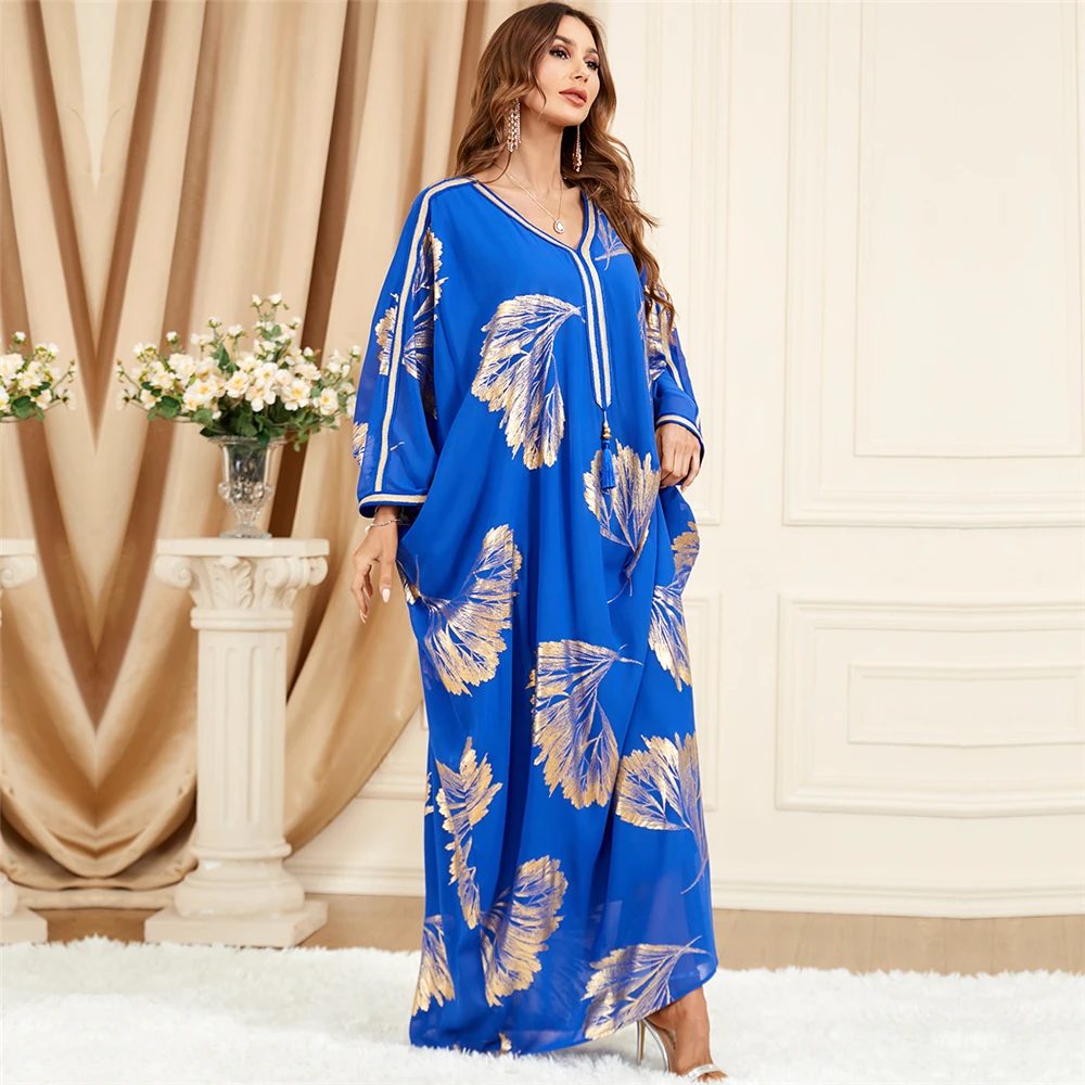 Ramadan Abayas for 2023 Muslim Women Casual Bat Sleeve Maxi Dress Turkey Arab Robe Dubai Islam Kimono Jalaiya Caftan Party Gowns