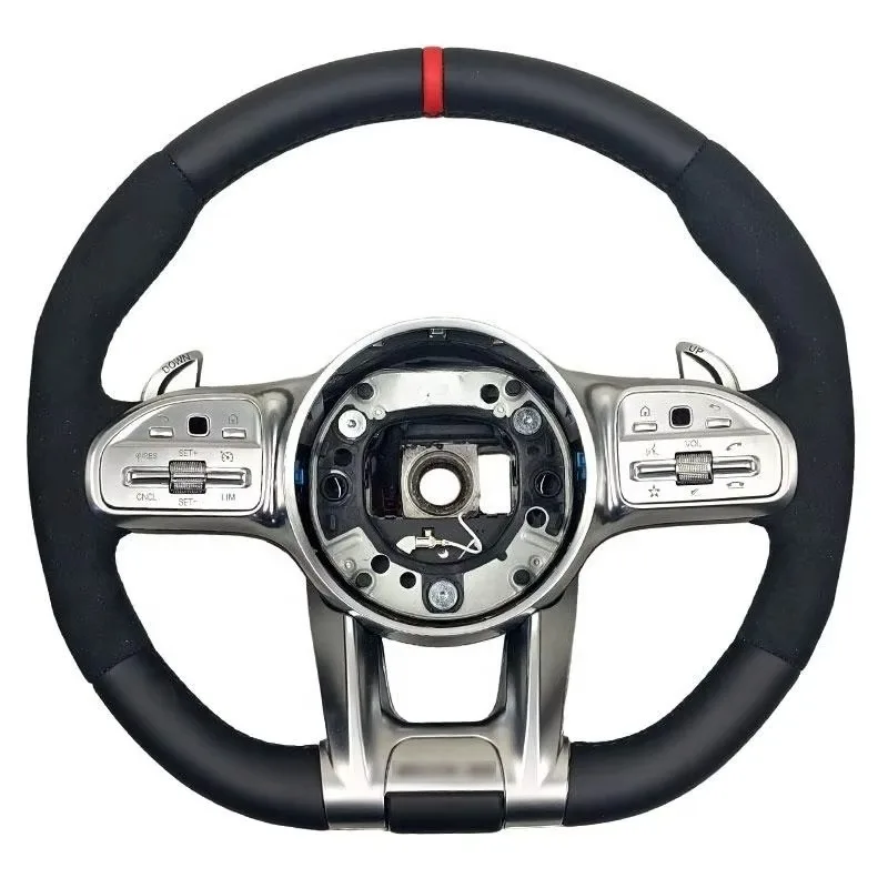 Carbon Fiber Leather Steering Wheel for Mercedes-Benz for GT W205 W166 W290 W217 W222 S63 G63-D/Flat/F1 Shape Sports