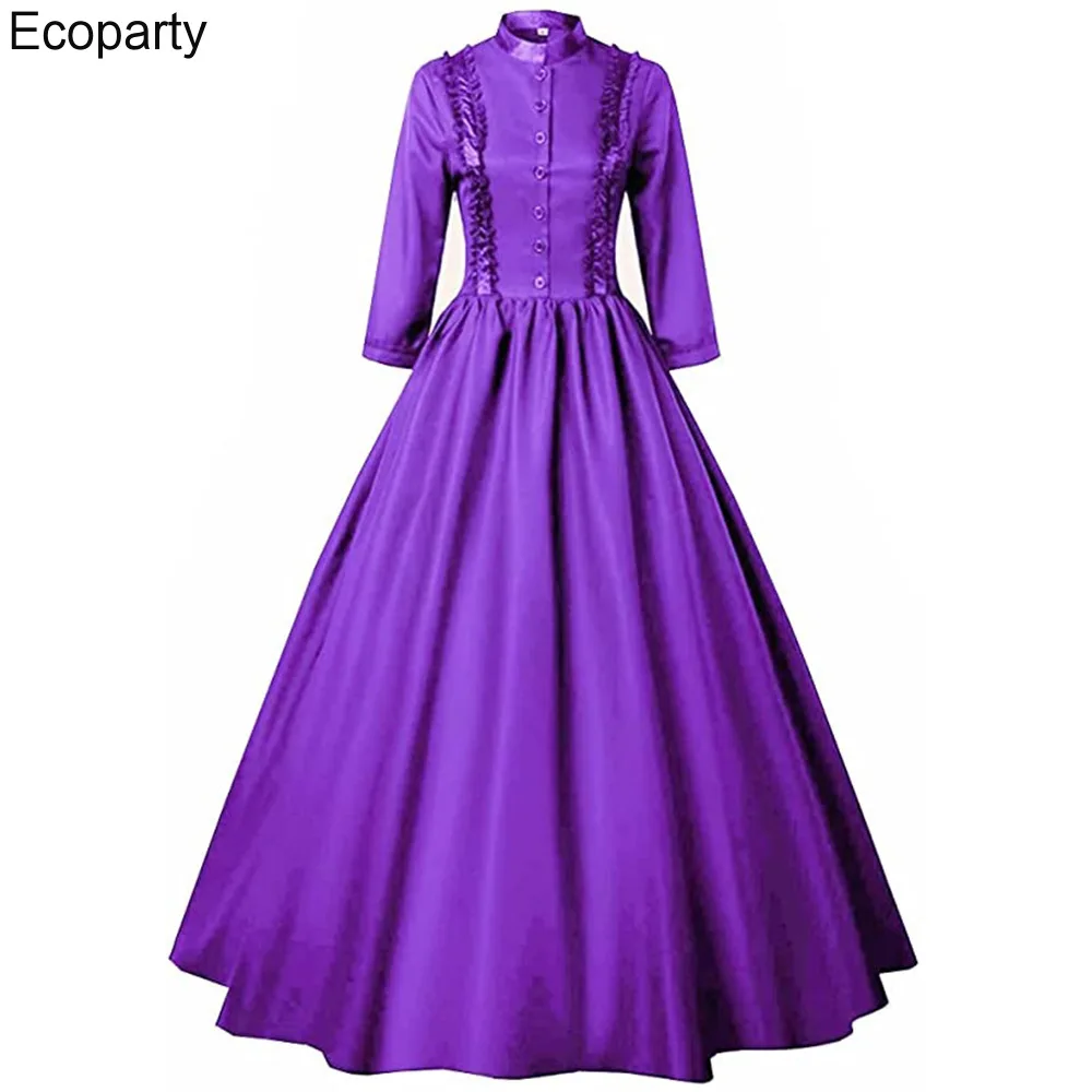 Robe balançoire médiévale victorienne pour femme, costume de cosplay princesse rétro, robe de mariée vampire élégante, cour royale, gothique, Halloween, 2024