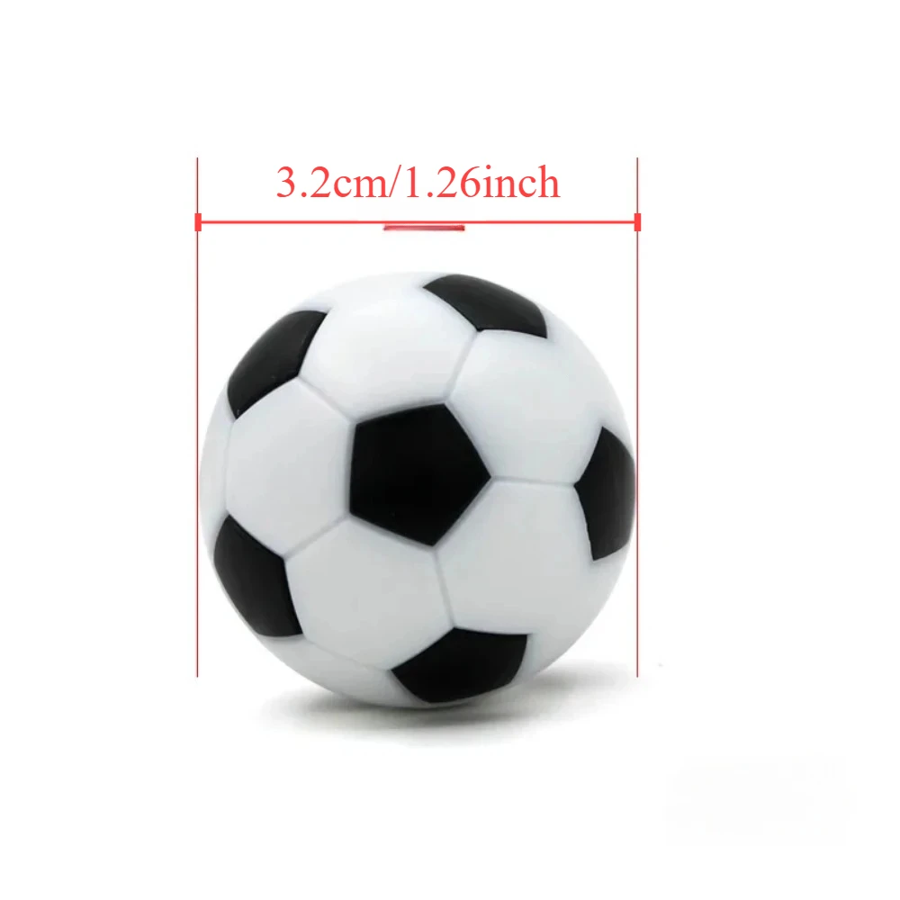 Hot 6PCS 32mm Black White Socer Ball For Entertainment Flexible Trained Relaxed Small Socer Ball Mini Table Football Balls