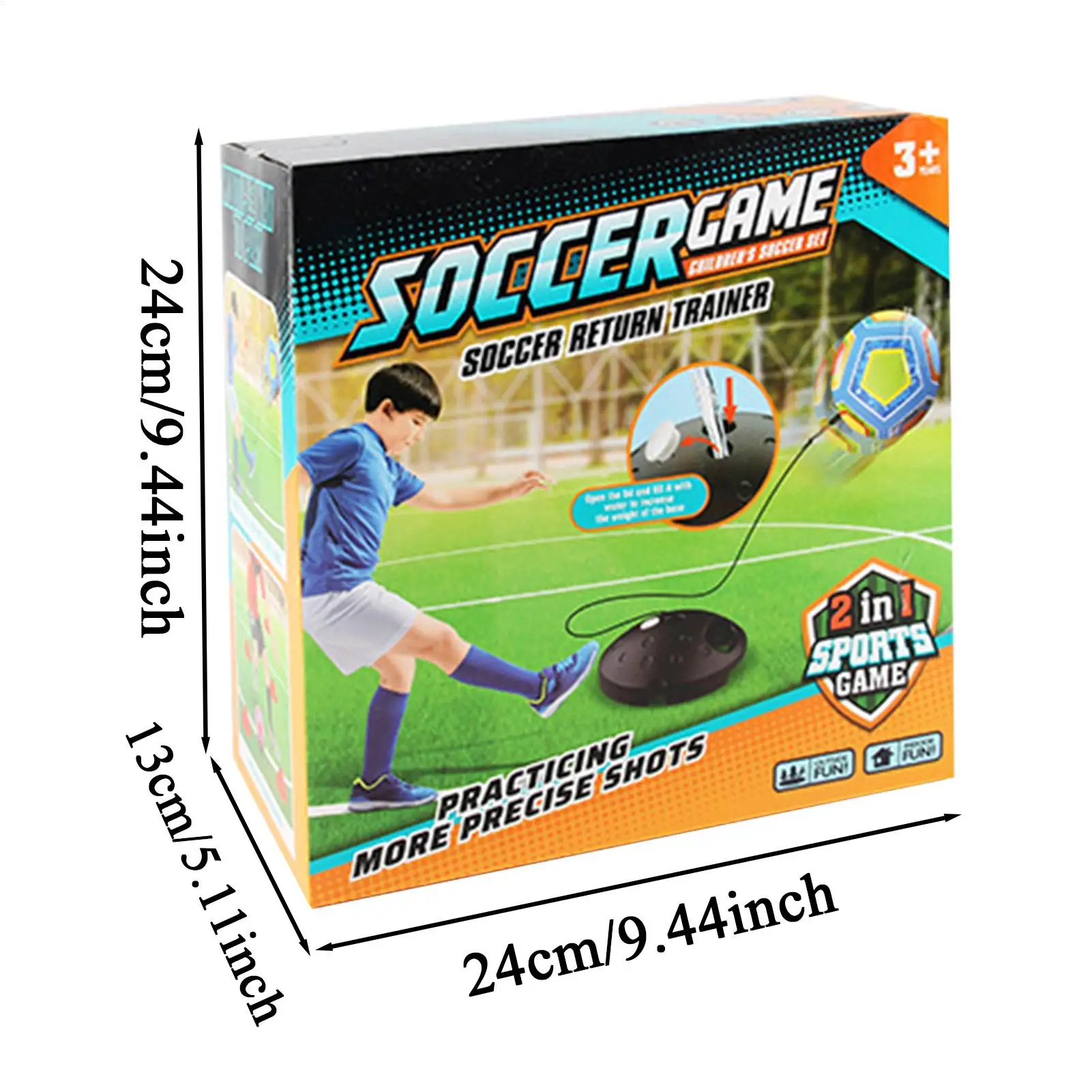 Peralatan Latihan Sepak Bola Pelatih Sepak Bola Dengan Tali Elastis Dan Tas Bola Olahraga Rebound Untuk Kemampuan Menendang Akurasi Pas