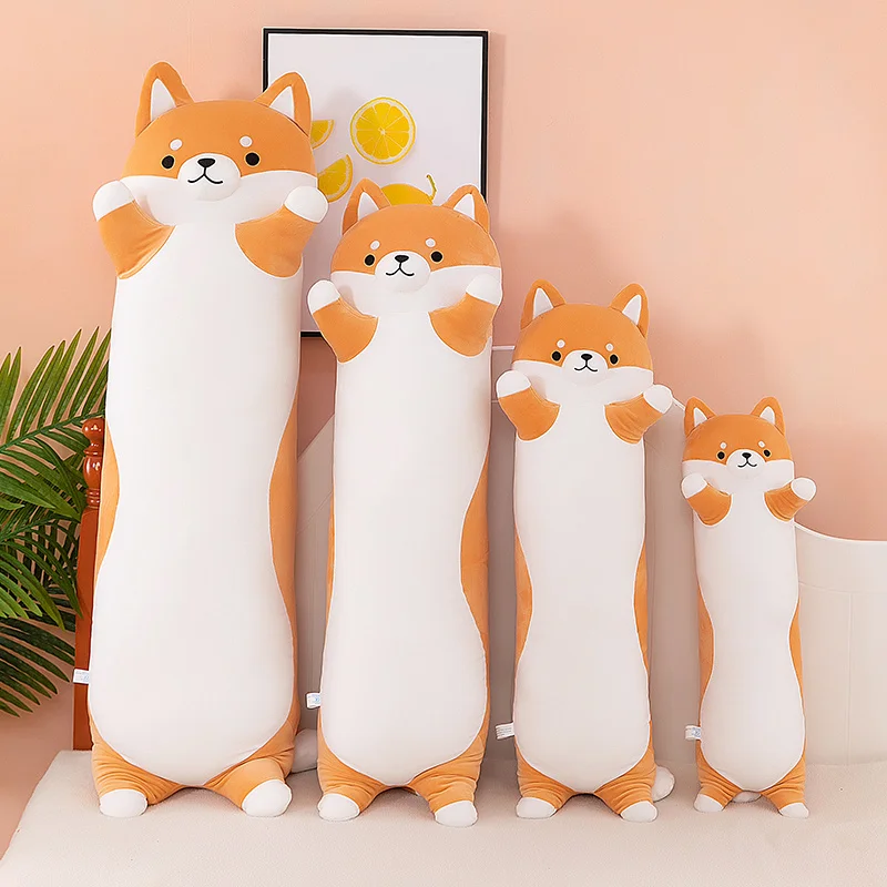 110cm gigante lungo Shiba Inu cane peluche cuscino di tiro farcito morbido animale Corgi Chai cuscino Kawaii compleanno regalo di san valentino