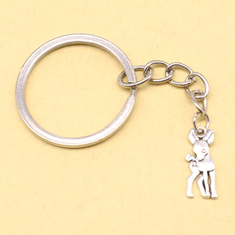 1 Piece Deer Keychain Couple Trendy Jewerly 7x17mm