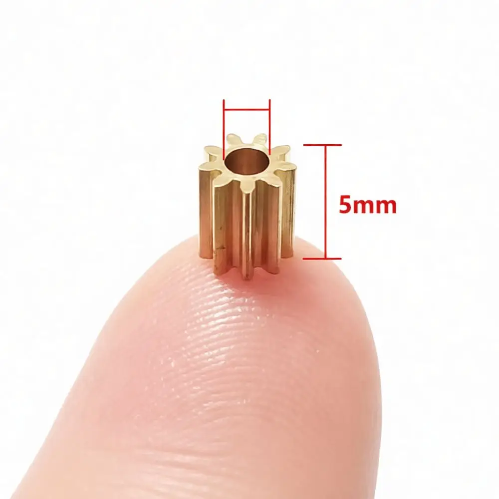 0 4 Mod Copper Spur Gear 9 Teeth 2mm Aperture Tight Fit Component For Miniature Robot Gearbox DIY Mechanics