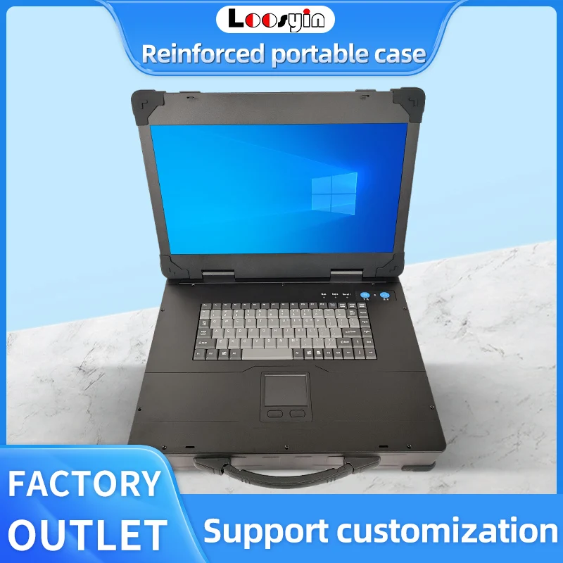 Ultra-thin model with top clamshell 2.3U17.3-inch portable integrated industrial server chassis Reinforced laptop chassis