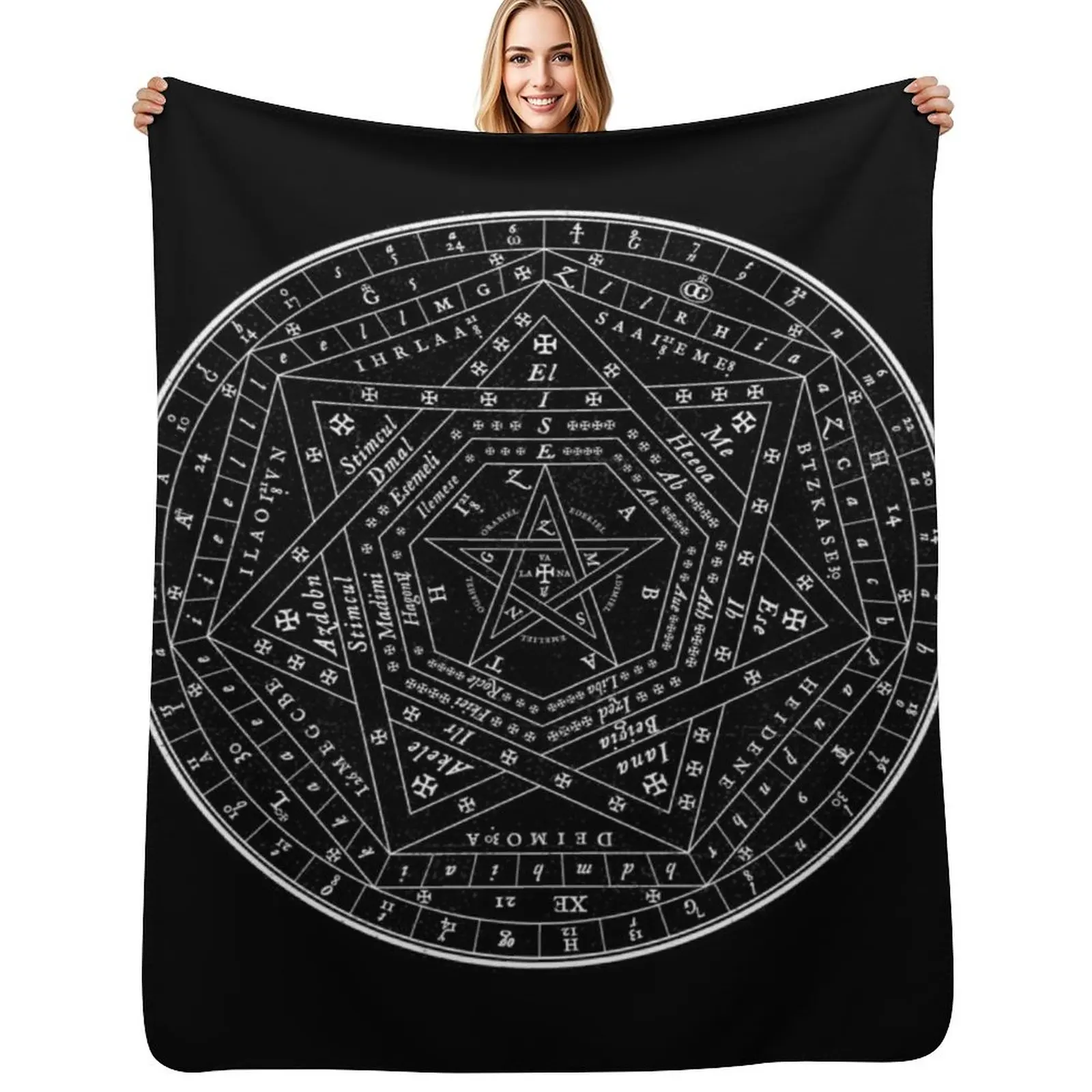 

Sigillum Dei Aemeth Occult Pagan Sigil Throw Blanket Thermals For Travel Softest Kid'S Sofa Blankets